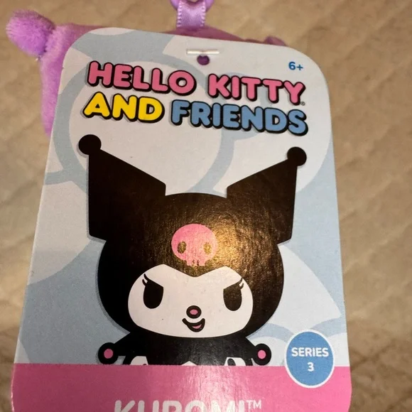 New! Sanrio Kuromi Ice Cream Plush Keychain/Bag Charm - Picture 3 of 5